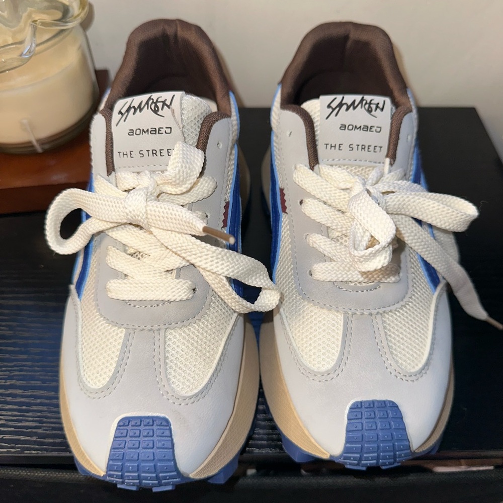Women's Blue and White Sneakers